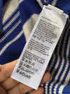 Tommy Hilfiger Blue & White Striped Long Sleeve Knit Polo with Hilfiger Logo, Size(XL)