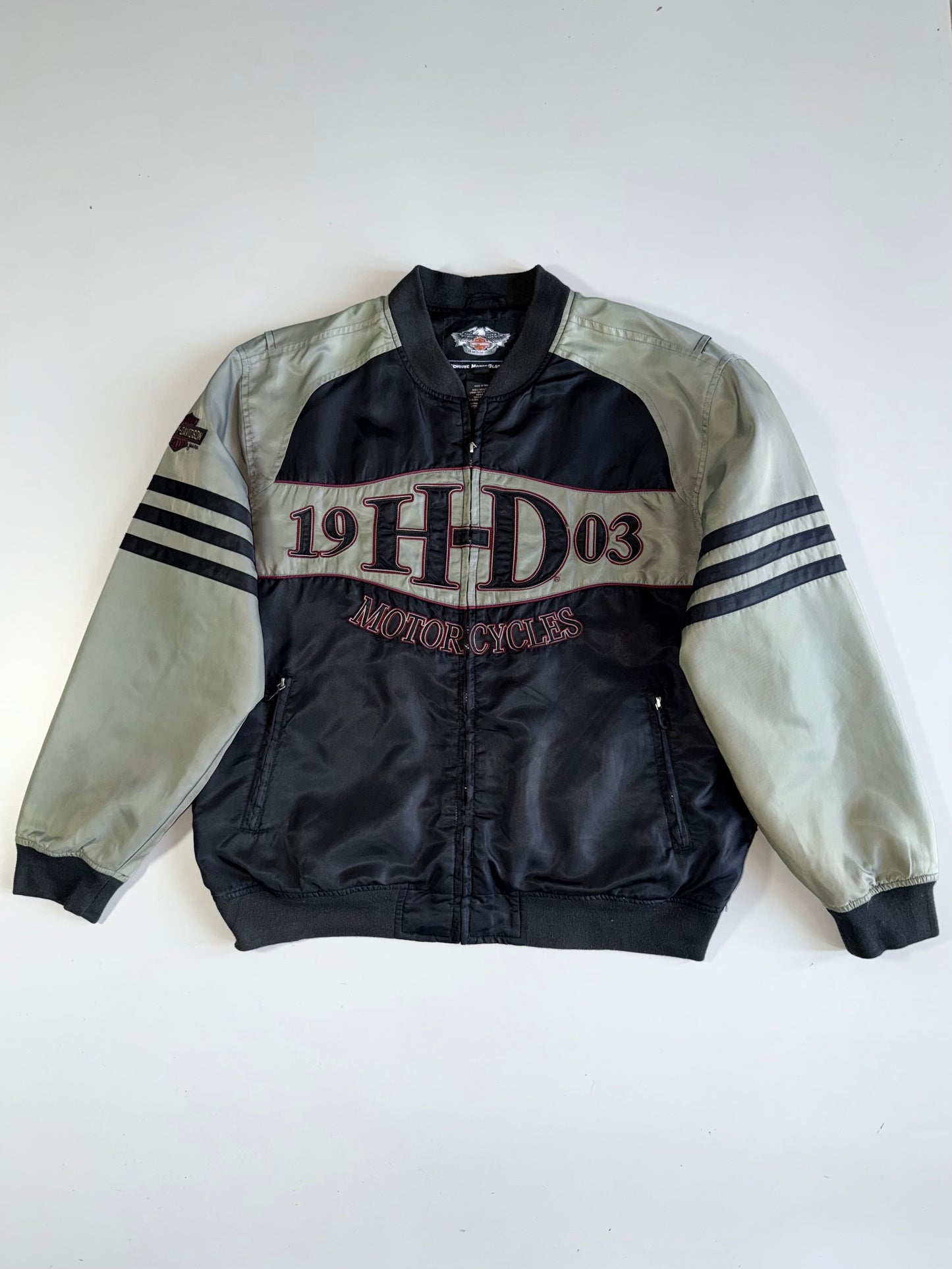 !        Vintage Harley-Davidson 1903 Legendary Motorcycles Bomber Jacket (XL/2XL)