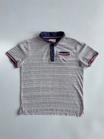 Puma | Heritage Striped Polo Grey | (L)
