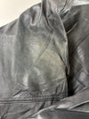 Paul & Shark Yachting | Black Leather Bomber Jacket – Embossed Shark Made in Italy | (M)