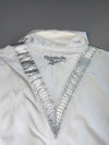 Reebok Vintage Silver Tape Windbreaker Jacket (M)