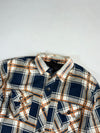 Speed and Strength Navy Plaid Armored Moto Riding Shirt with Vault Armor Paded (2XL)