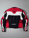 Vintage A-Pro Red Black Diablo Motorcycle Racing Jacket PADDED (M)