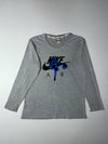 Nike Air Graphic Long Sleeve Tee – Heather Grey/Blue (L)
