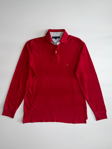 Tommy Hilfiger | Red Longsleeve Polo | (L)