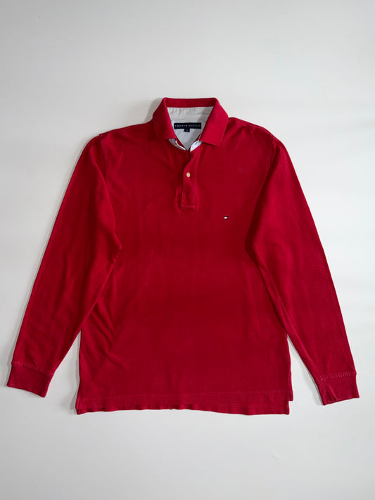 Tommy Hilfiger | Red Longsleeve Polo | (L)