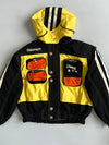 Vintage Goldwin Snowbeat Ski Jacket | Japanese Brand 90s Snow Wear | Black & Yellow Colorblock (L/XL)