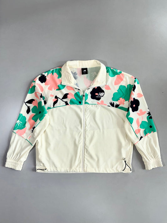 New Balance Floral Print Windbreaker Track Jacket (M)
