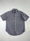 Vintage Gap Navy Plaid Short Sleeve Shirt (XL)