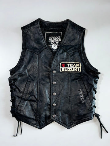 Harro Streetwear x Team Suzuki Leather Biker Vest (XS)