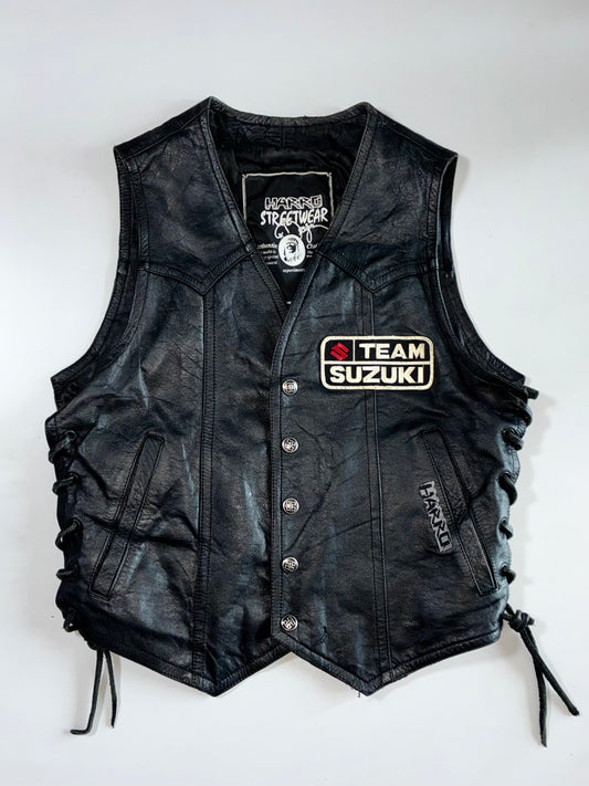Harro Streetwear x Team Suzuki Leather Biker Vest (XS)