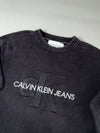 Calvin Klein Jeans Black Embroidered Logo Crewneck Sweater (L)