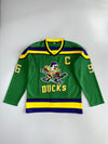 Mighty Ducks #96 Charlie Conway D5 Captain Hockey Jersey (L/XL)