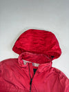Lacoste Red Nylon Windbreaker Jacket – Jersey Lined, Croc Logo (M)