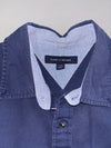 Tommy Hilfiger Navy Button-Down Shirt – Oxford Contrast Collar Pocket Shirt (L)