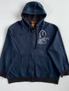 Big Train Osaka Japanese Navy Dragon Embroidered Zip Hoodie(2Xl)