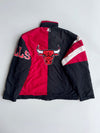 Starter Chicago Bulls Black Red Colorblock Puffer Jacket (2Xl)