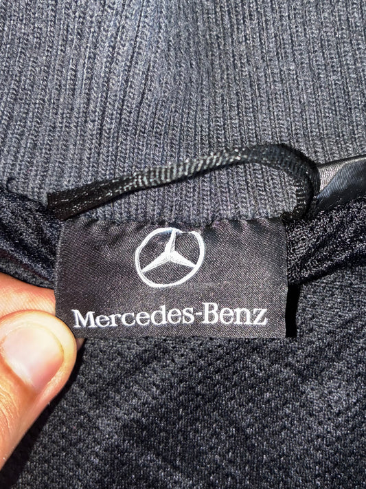 Mercedes-Benz Heather Knit Zip-Up Track Jacket Grey/Black (XL)