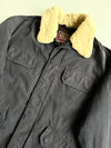 Marlboro Classics Navy Work Jacket – Sherpa Collar, Plaid Lined (XL)