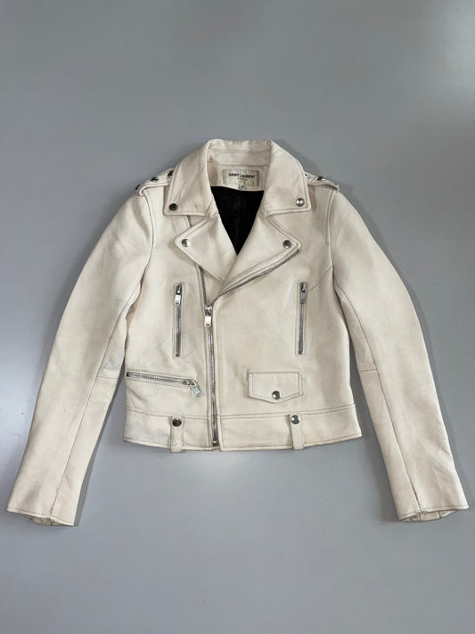 Saint Laurent Paris Premium Original Leather Jacket (XS)