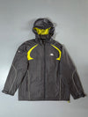 Kappa Aerotec Grey/Yellow Hooded Windbreaker Jacket  (XL/2XL)