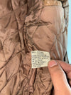 New Moves Tan Leather A-2 Style Bomber with Flap Pockets & Quilted Lining, (XS)
