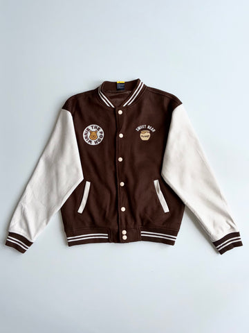 Disney Winnie the Pooh Brown & Cream Varsity Jacket (S/M)