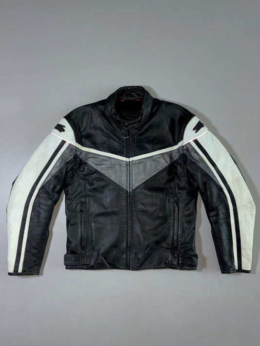 Spyke Black-White-Grey Racing Jacket (S/M)