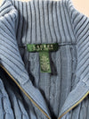 Lauren Ralph Lauren Blue Cable Knit Full-Zip Sweater (Gold Zips) Women’s (M)