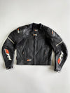 MVD Racewear Vintage Perforated Leather Motorcycle Racing Reflate Jacket (M)