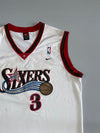 Nike NBA Philadelphia 76ers #3 Allen Iverson Jersey | White (2XL)