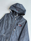 Vintage Y2K FUBU The Collection Denim Hooded Utility Jacket (2XL)