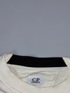 C.P. Company Garment-Dyed Lens Crewneck Sweatshirt – Off-White/Cream (M)