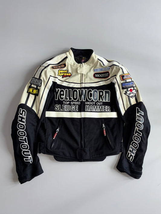 Yellowcorn “Black Running Project” Racing Jacket Multi-Patch (PADDED) (M/L)