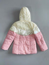 Fila Pink & Cream Colorblock Puffer Jacket (XS)