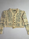 Vintage COOGI Australia 3D Textured Pure Wool Cropped Cardigan – Made in Australia Women’s (XS)