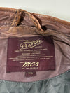 Vintage MCS Mauve Brown Leather Cafe Racer Jacket (2XL)