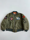 Vintage Taiwan Air Force MA-1 Style Reversible Bomber Jacket(XL)