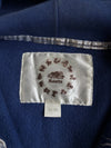 Vintage Roots Navy Blue Dragon Graphic Zip-Up Hoodie (S)