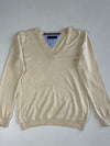 Tommy Hilfiger Sport Beige V-Neck Knit Sweater (S)