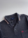 Burberry London Long Sleeve Polo Shirt Charcoal Grey (L)
