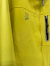 MLB Oakland Athletics Softshell Fleece-Lined Jacket Neon Yellow/Grey, A’s Embroidered Logo (L)