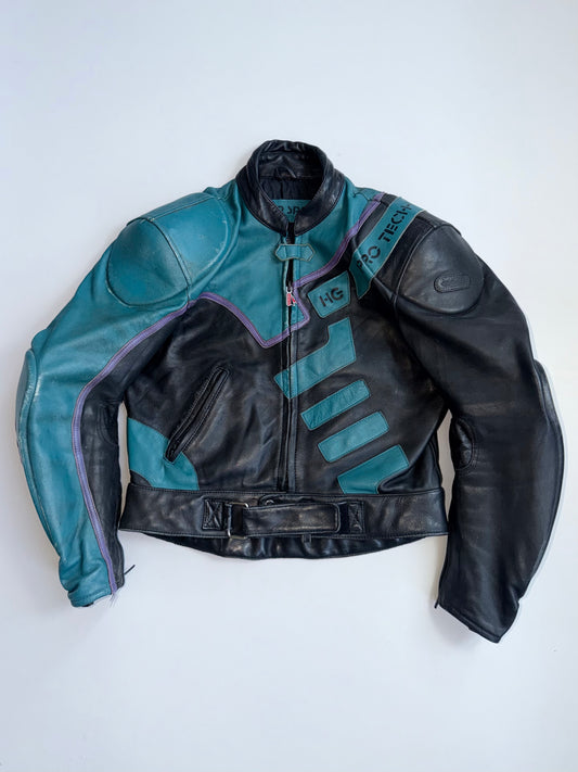 !          Vintage Pro Sports Pure Leather  Racing Jacket (PADDED) (M)