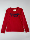 Abercrombie & Fitch Chenille Spellout Long Sleeve Tee Red Men’s (L)