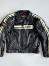 Original Ducati By Dainese Pure Italian Leather Racing Jacket Ducati Meccanica Bologna Patch (Paded) Size (S/M)