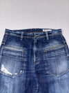 Y2K GAS Distressed Wide Leg Jeans – Dark Wash (W:32) (L:38)