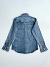 Vintage Buckaroo Blue Distressed Denim Western Shirt (S)