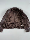 Vintage Brown Leather Blazer Jacket Women’s (S)