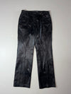 Vintage BGN Black Leather Zip Pocket Moto Pants (W:30) (L:42)