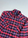 Vintage American Eagle Purple Red Plaid Flannel Shirt (M)